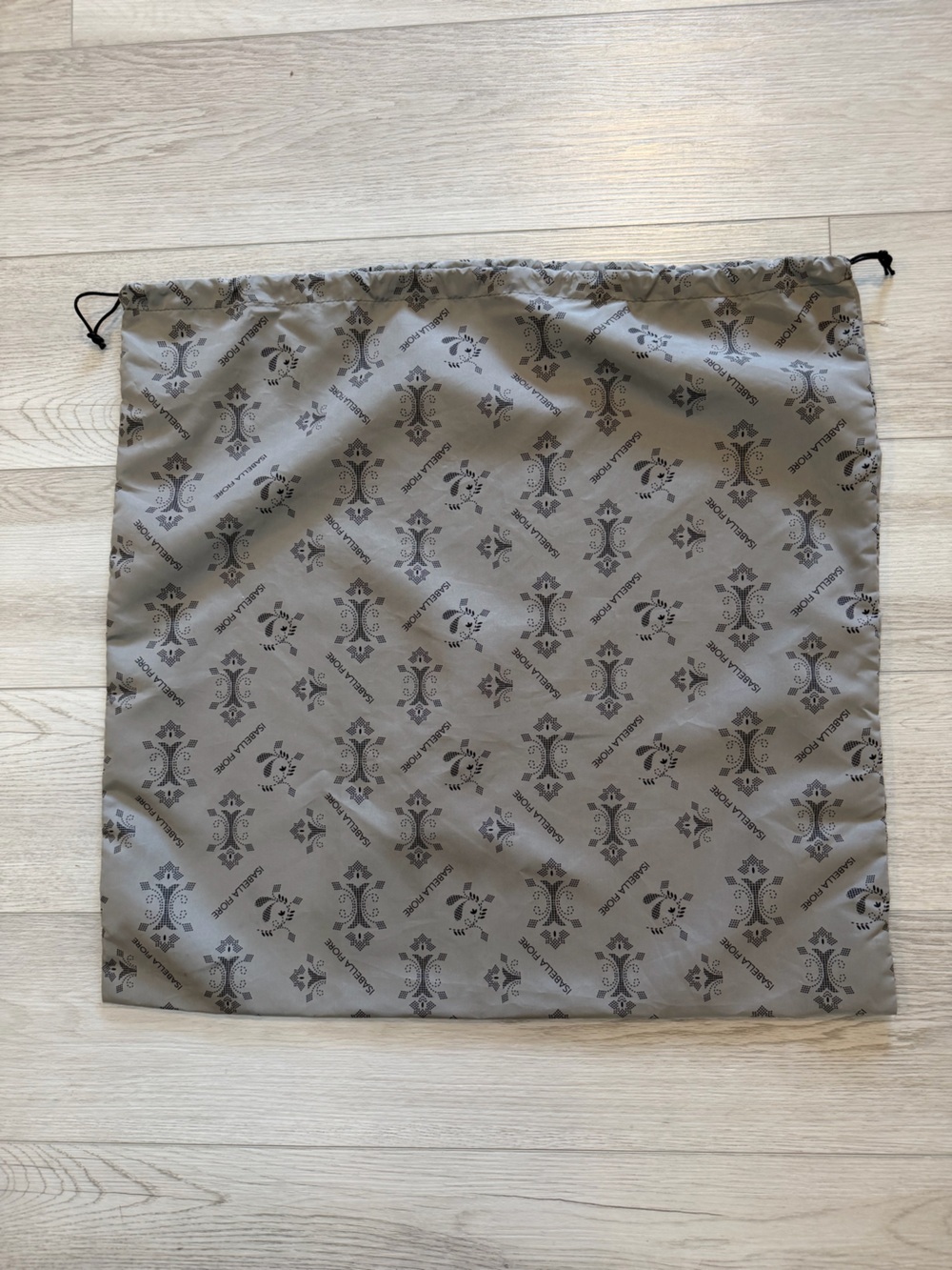 Isabella Fiore Large Dust Bag Travel Bag Gray Repeating Logo 23”x24” Storage